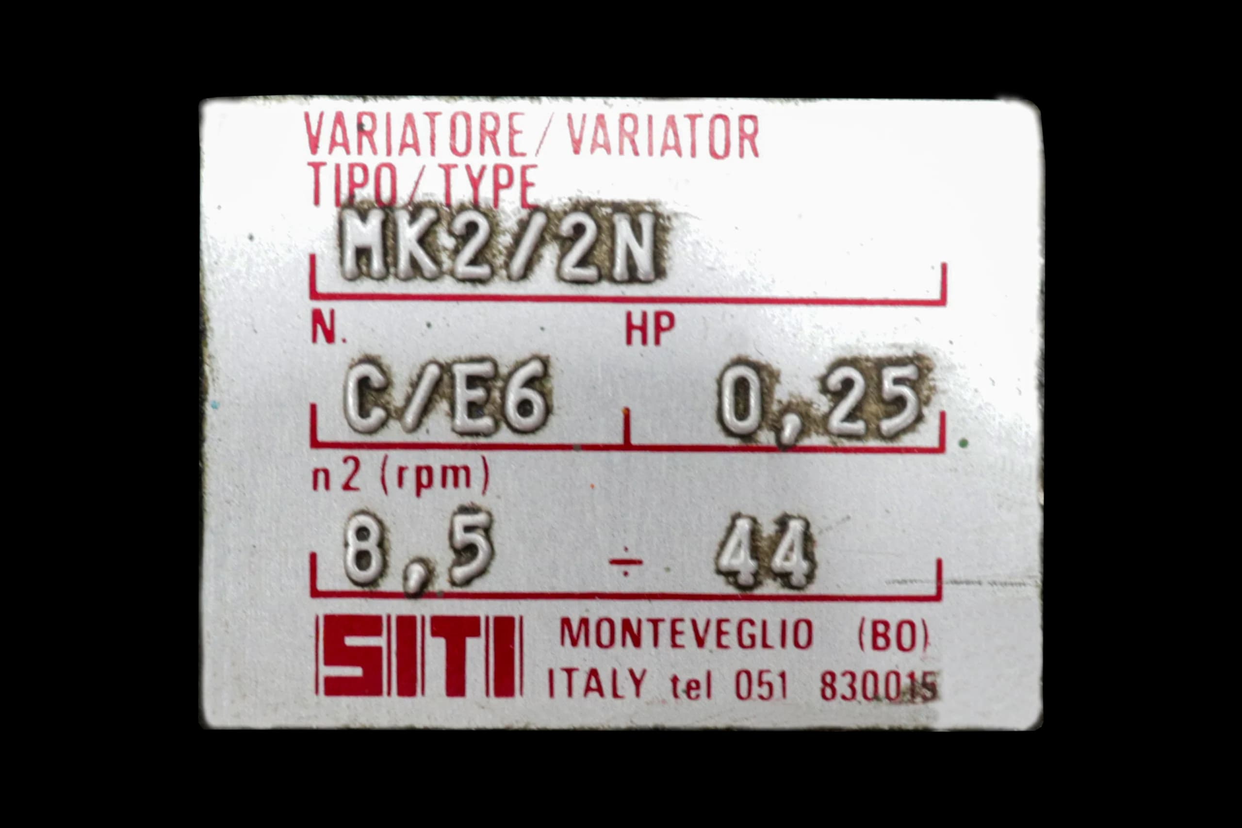الکتروگیربکس دورمتغیر SITI ایتالیا با توان 0.18KW – موتور-واریاتور-گیربکس — تصویر ۲