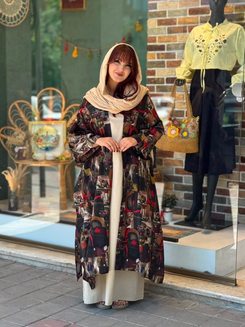 پانچ لارا طرح چند تیکه طوسی مشکی عنابی — تصویر ۳