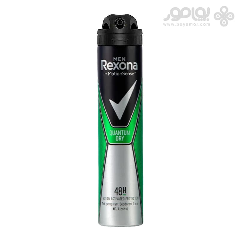 اسپری ضد تعریق مردانه رکسونا مدل Quantum Dry حجم 200 میل — تصویر ۴