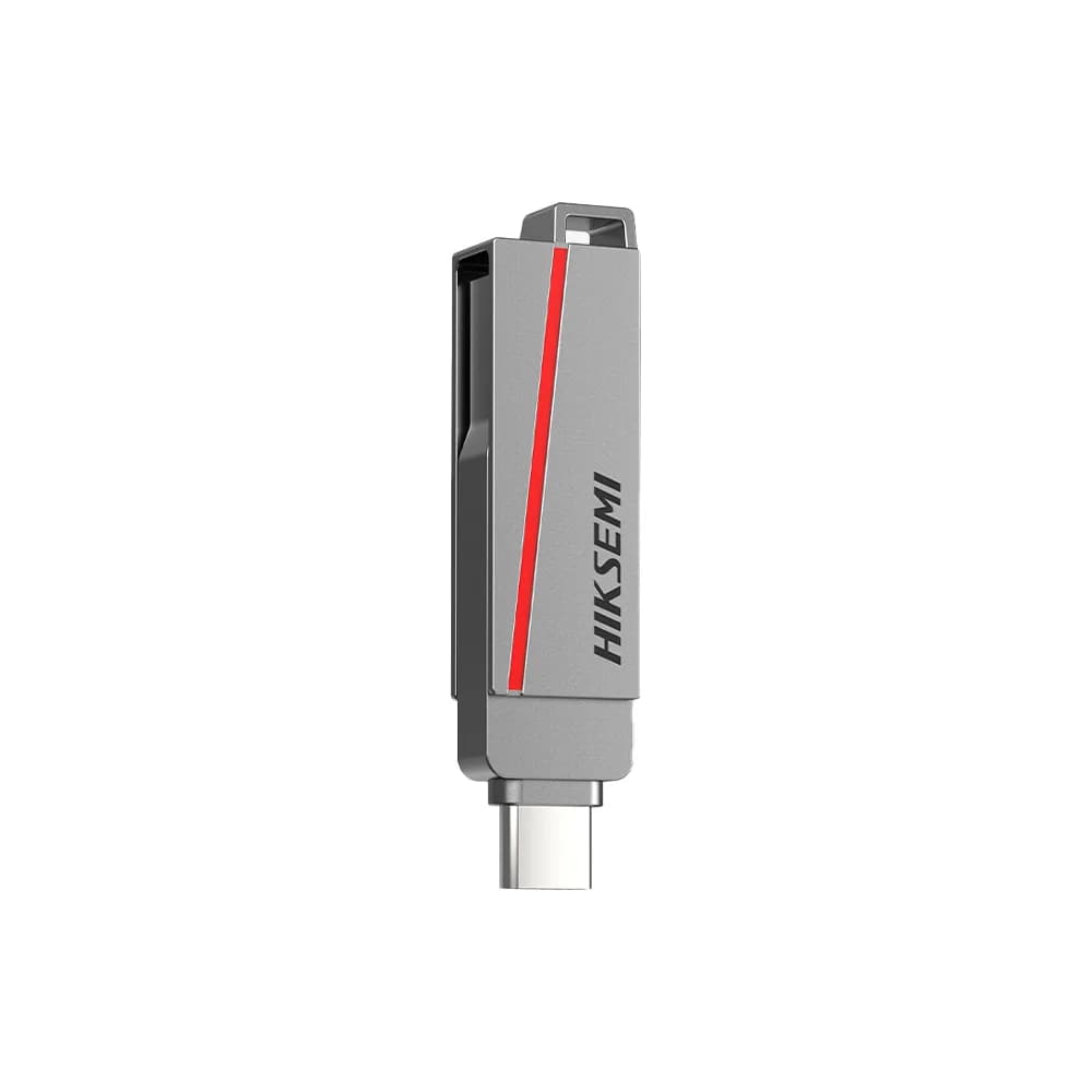 فلش مموری دو سر هایکسمی (Hiksemi) مدل Dual Slim E307C ظرفیت 128 گیگابایت رابط USB 3.2 و Type-C — تصویر ۳