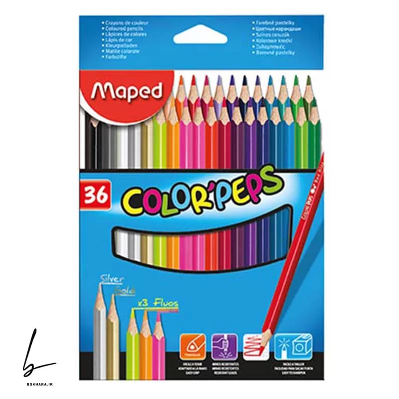 مداد رنگی 36 رنگ مپد مدل Color Peps