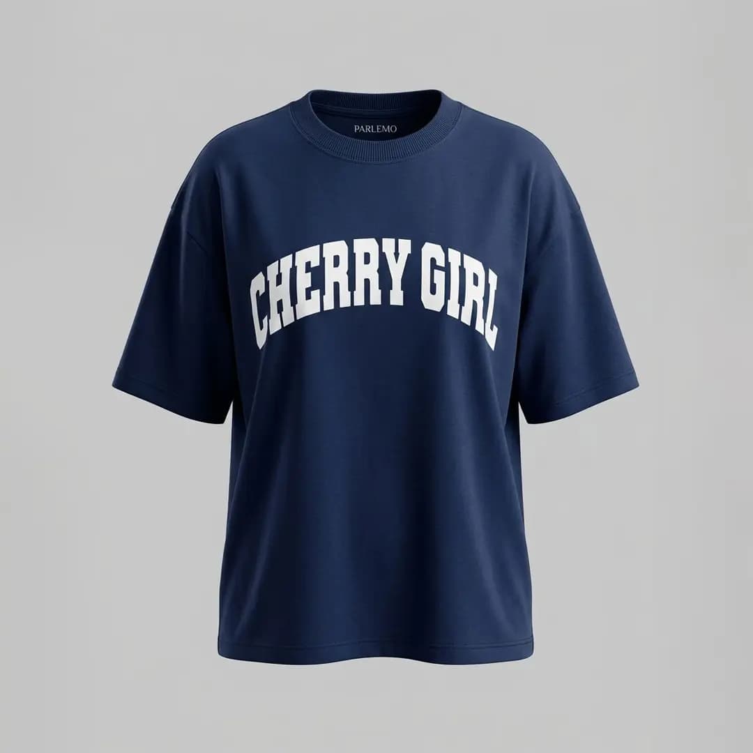 تیشرت باکسی CHERRY GIRL (فری تا 46) — تصویر ۲