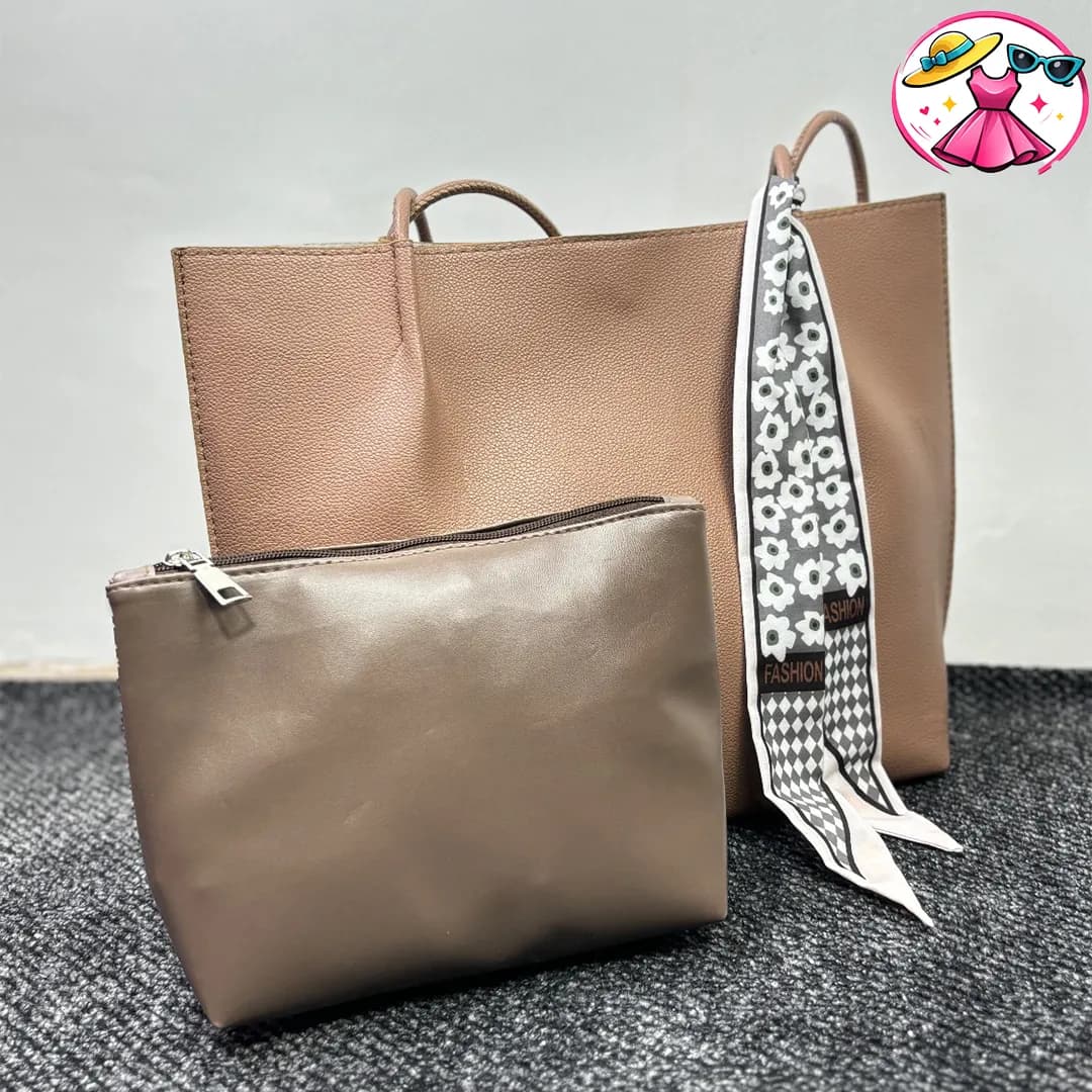 کیف زنانه شال دار برند FASHION | موکا — تصویر ۳