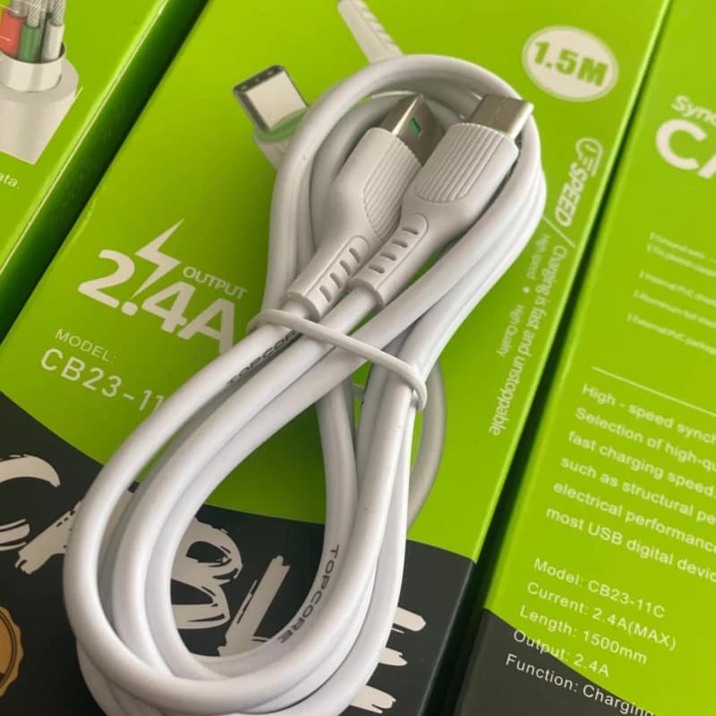 کابل شارژ تایپ سی فست شارژ topcore مدل cb23-11c — تصویر ۳