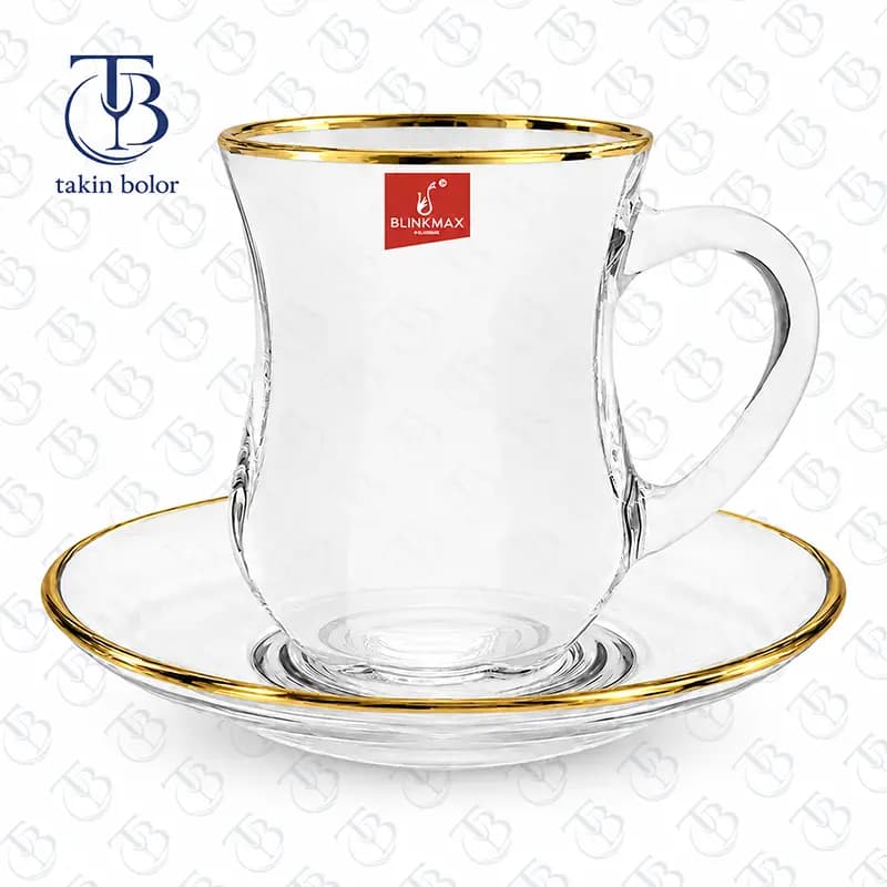 فنجان نعلبکی بلینک مکس – مدل KTZB146 – لب طلا — تصویر ۲
