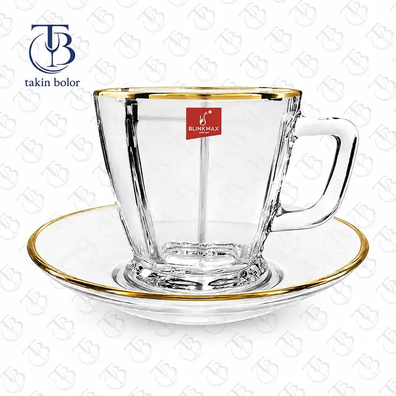 فنجان نعلبکی بلینک مکس – مدل KTZB143 – لب طلا — تصویر ۲