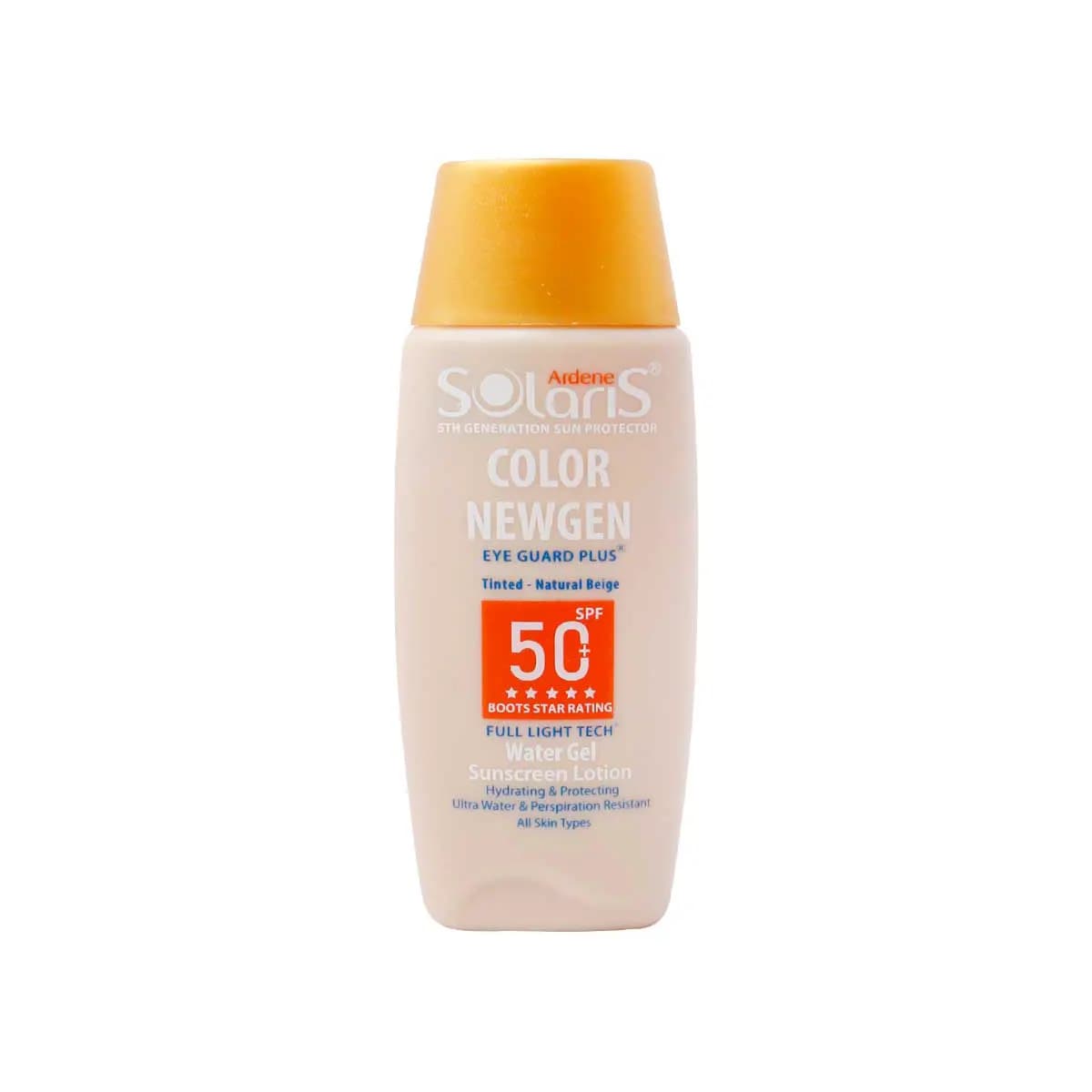 لوسیون آبی ضد آفتاب فاقد چربی spf50 کالر نیوژن سولاریس آردن 75 میلی لیتر (بژ طبیعی) — تصویر ۵