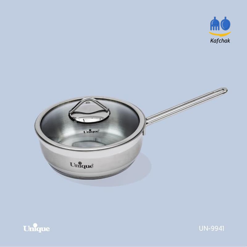 ماهیتابه تک دسته یونیک – مدل 9941 – سایز 20 (استیل) — تصویر ۳