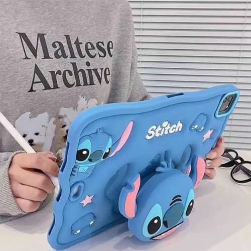 قاب فانتزی سیلیکونی طرح استیچ همراه با استند مناسب برای سامسونگ Galaxy Tab A9 — تصویر ۶