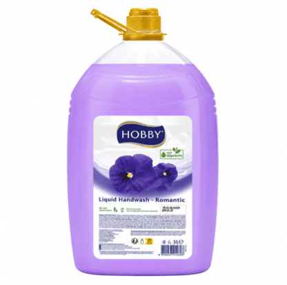 صابون مایع دست گیلیسیرینه هوبی با رایحه گل بنفشه (رومانتیک) ۳ لیتری Hobby