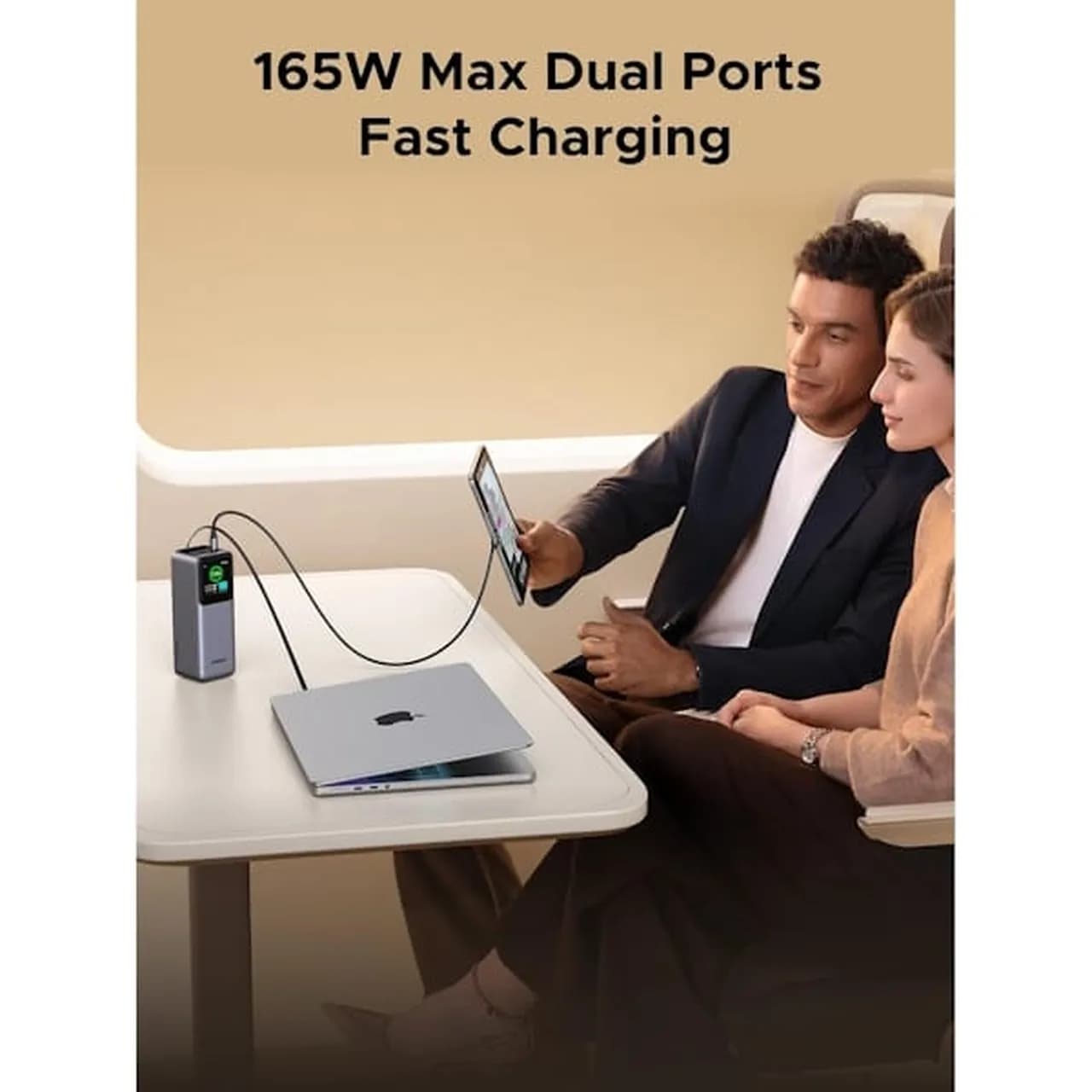 پاوربانک PD فست شارژ UGREEN 20000mAh مدل Nexode 165W خاکستری — تصویر ۳