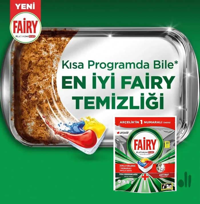 قرص ماشین ظرفشویی FAIRY مدل platinum Plus بسته 22 عددی — تصویر ۳