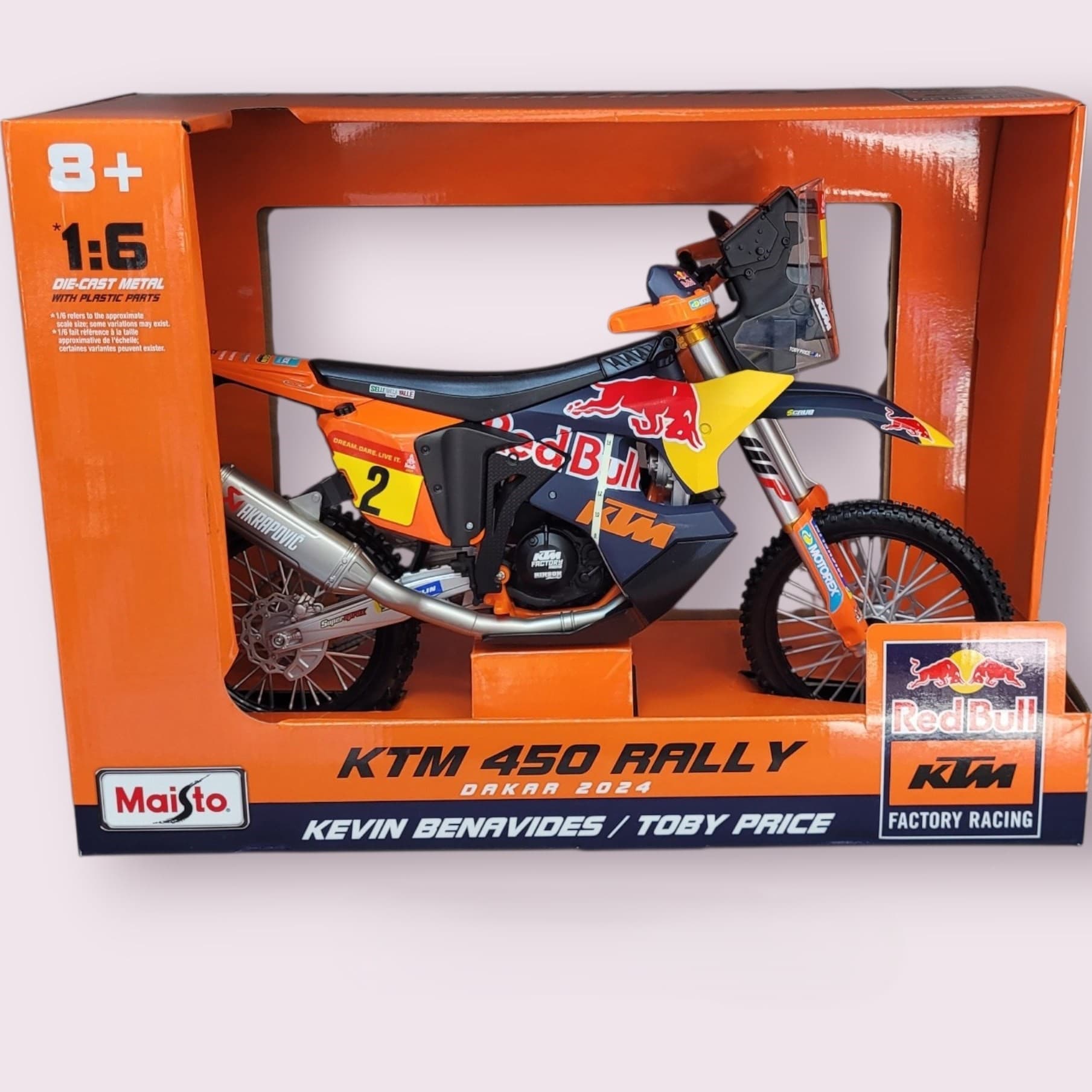ماکت مایستو مدل موتور کراس کی تی ام 450 ردبول (KTM) مقیاس 1/6