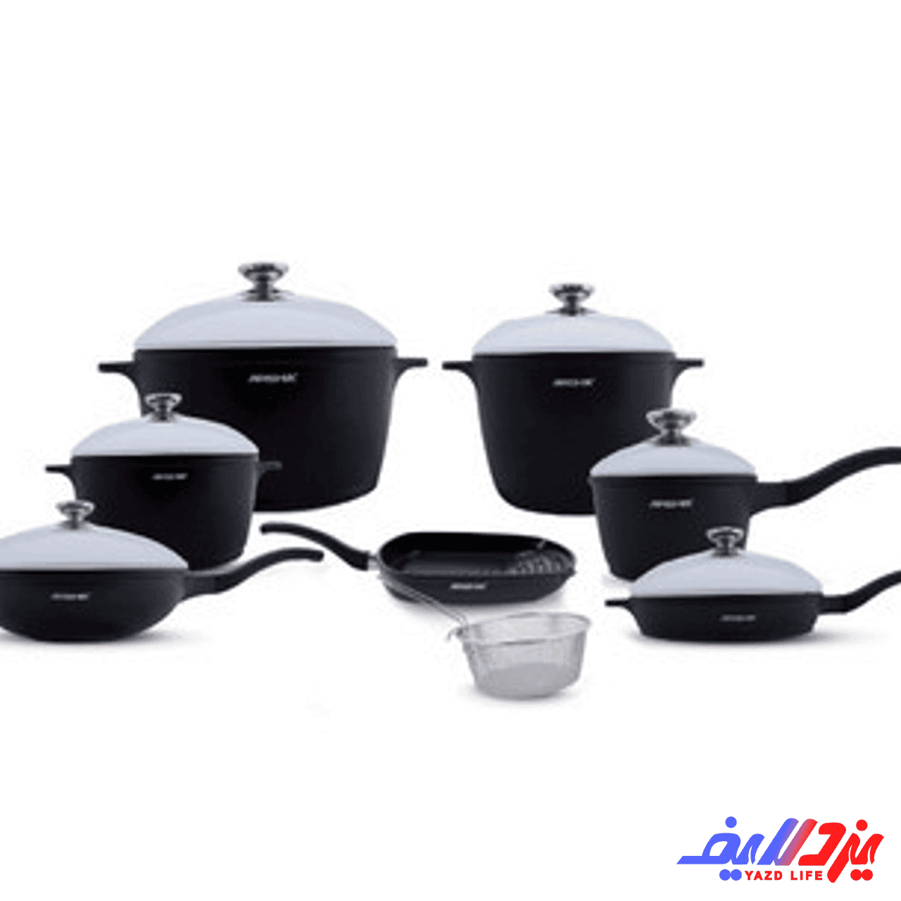 سرویس قابلمه ۱۴ پارچه چدن عرشیا مدل CO395-3074