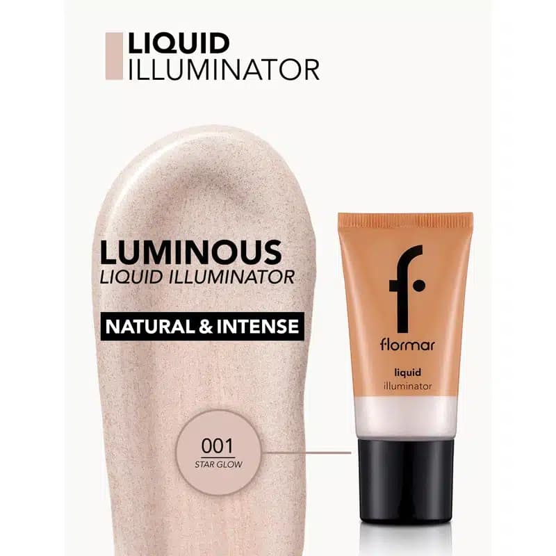 کرم درخشان کننده فلورمار Flormar مدل Liquid Illuminator کد 001 رنگ Star Glow — تصویر ۳