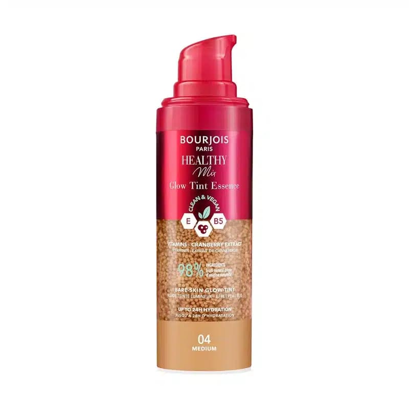 تینت آبرسان و درخشان کننده پوست بورژوآ Bourjois مدل Healthy Mix Glow Tint Essence کد 04 (رنگ Medium)
