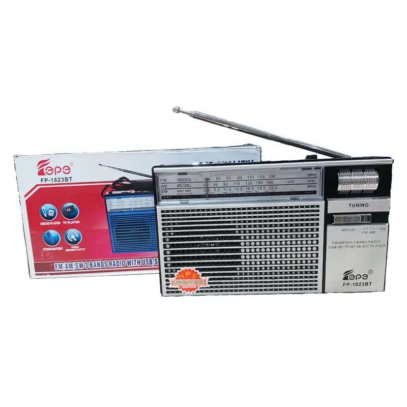 رادیو تمام موج Fepe مدل FP-1823BT اورجینال