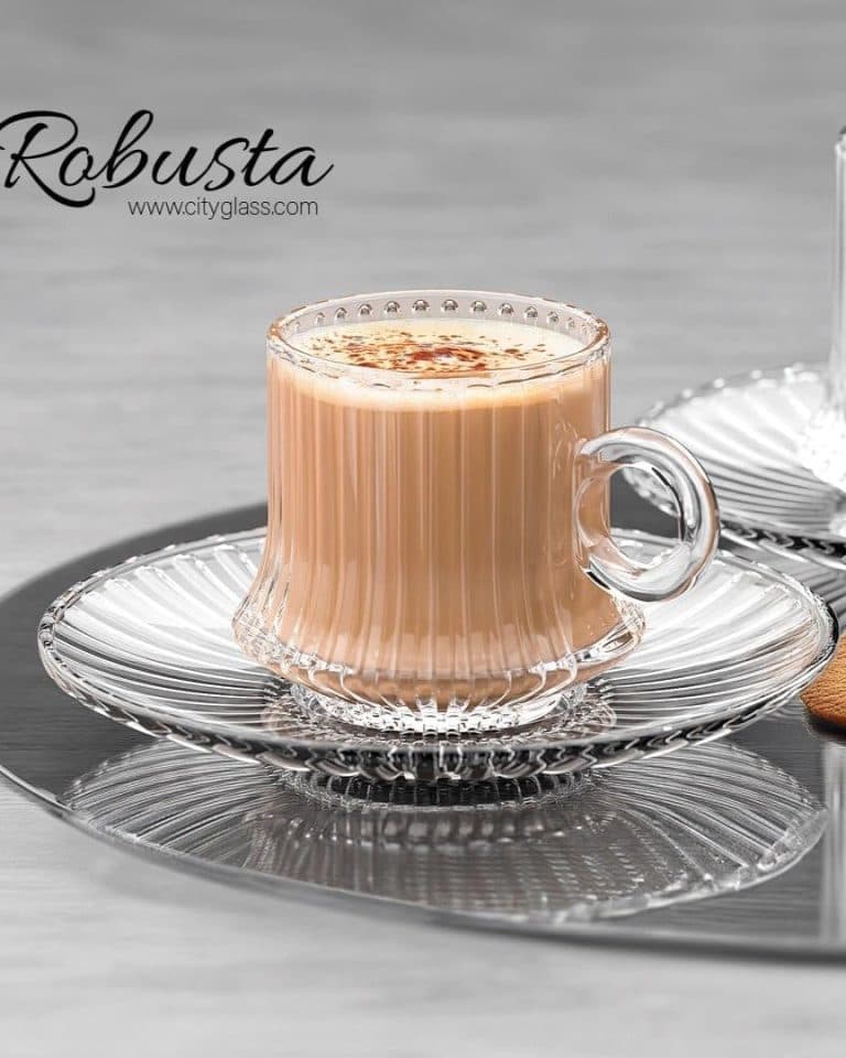 فنجان دسته دار شیار دار دلی گلس
