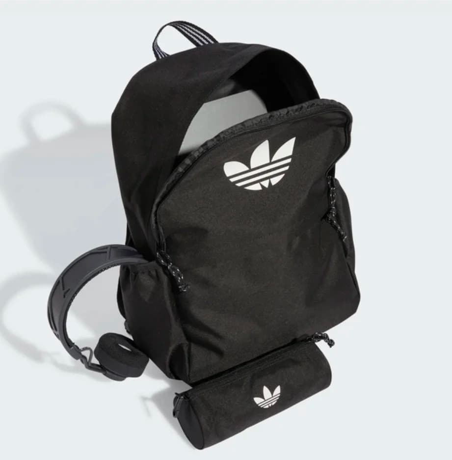 کوله مشکی ADIDAS همراه با جامدادیADIDAS BACKPACK WITH PENCIL CASE — تصویر ۳