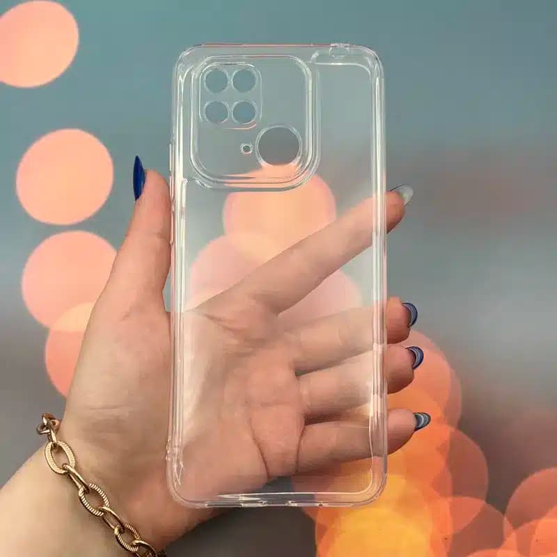 کاور شارک قاب مدل ژله ای شفاف مناسب برای گوشی موبایل شیائومی Redmi 10c / Poco C40 / Redmi 10 Power — تصویر ۲