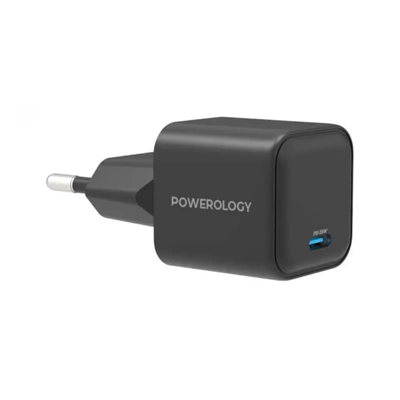 شارژر دیواری پاورولوژی 35 وات مدل Single Port (مشکی)