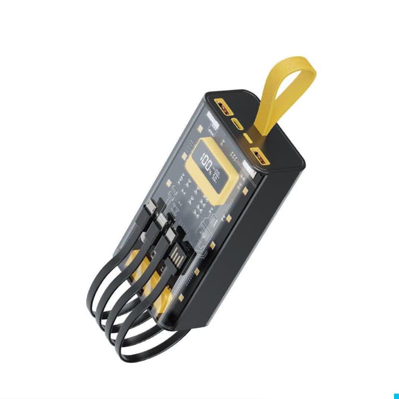 پاوربانک گرین لاین ۲۰۰۰۰ میلیآمپر ۲۰ وات مدل Transparent Pro (مشکی)