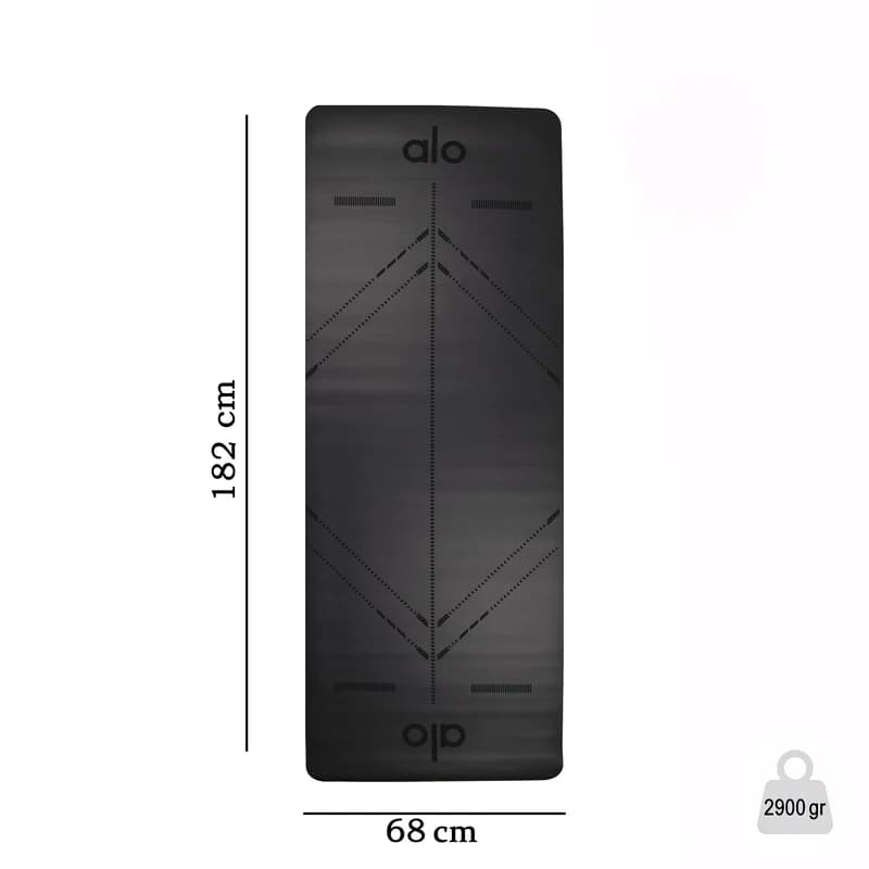 زیرانداز بدنسازی مت یوگا 6 میلیمتری alo 02 مشکی — تصویر ۶