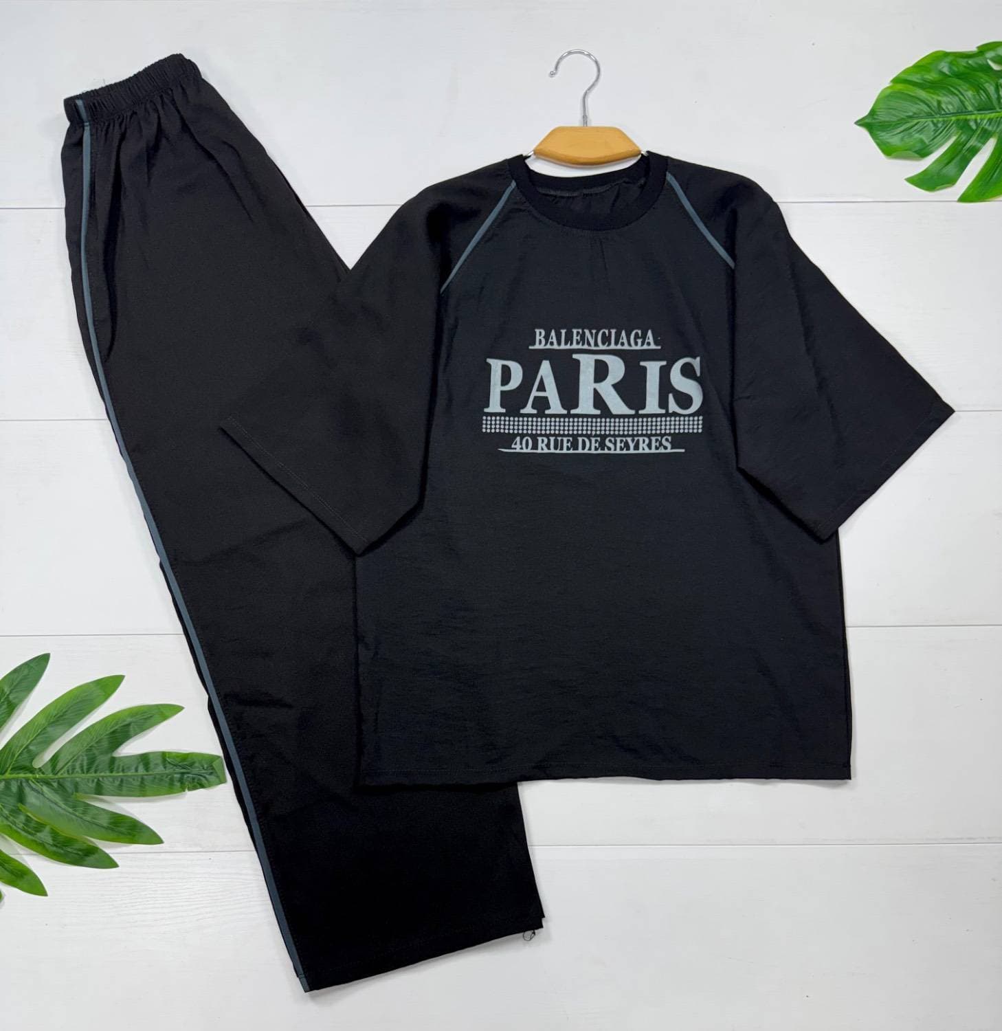 ست لباس خیابانی زنانه شانتون کبریتی مدل Paris مشکی (کد: ۱۴۱۴۳) — تصویر ۴