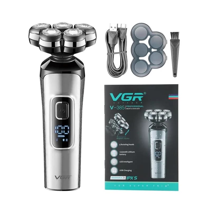 ریش تراش پنج تیغ چرخشی وی جی آر مدل V-385 — تصویر ۲