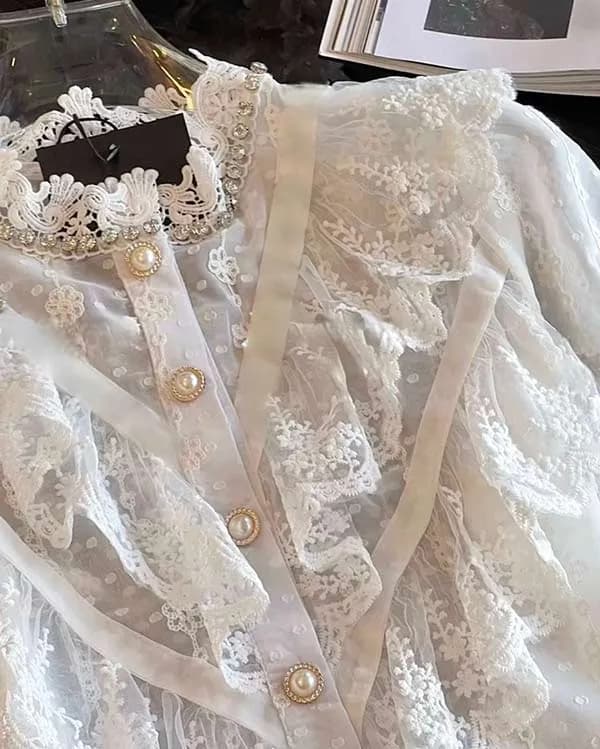 شومیز مجلسی زنانه کرپ حریر طرحدار کد S22