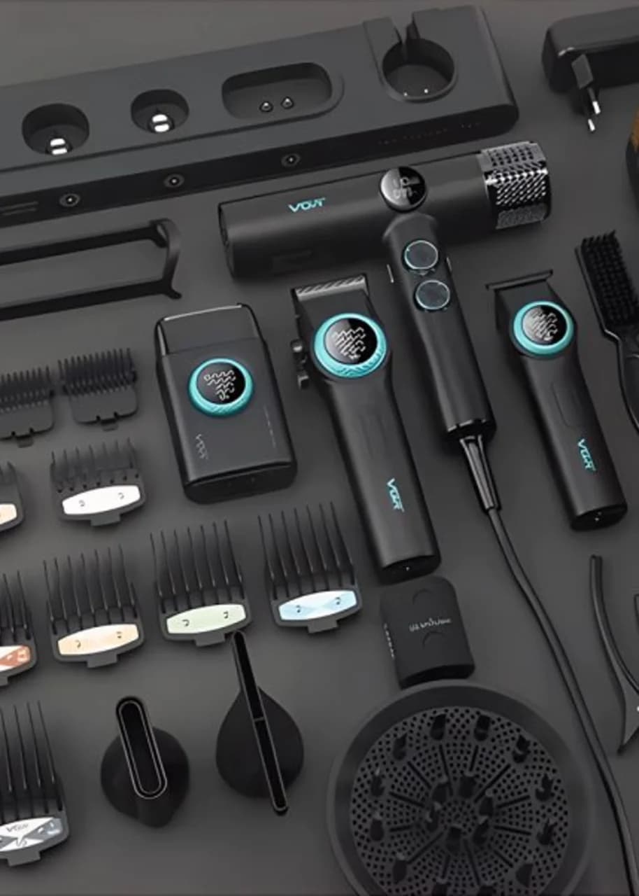 ست ماشین اصلاح حرفهای VGR SUPER POWER Stepless Pro 4-in-1 — تصویر ۴