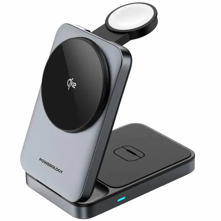 شارژر وایرلس چندکاره پاورولوژی مدل PWCUQC033