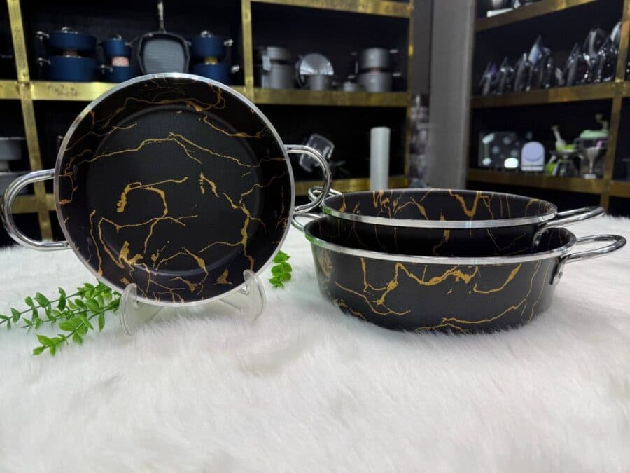سرویس تابه ۳ تایی طرح سنگ ماربل
