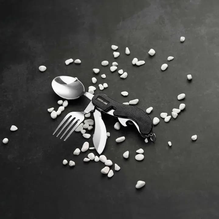 ست قاشق و چنگال مسافرتی 4 در 1 گرین لاین مدل CUTLERY SET — تصویر ۲
