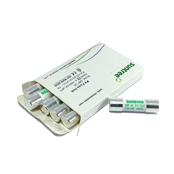 فیوز سیلندری سانتری مدل SRF-30 ظرفیت ۲۵ آمپر ۱۰۰۰ ولت DC