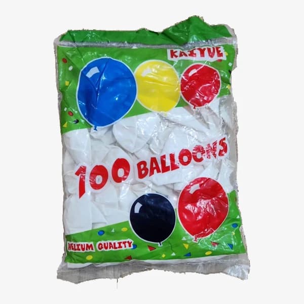 بادکنک کایو سفید (بسته 100تایی)