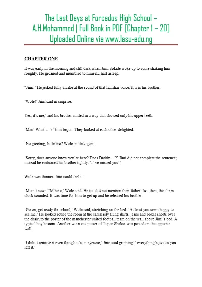 کتاب The Last Days at Forcados High School (آخرین روزها در دبیرستان فورکادوس) نسخه انگلیسی PDF | ای. اچ. محمد — تصویر ۳