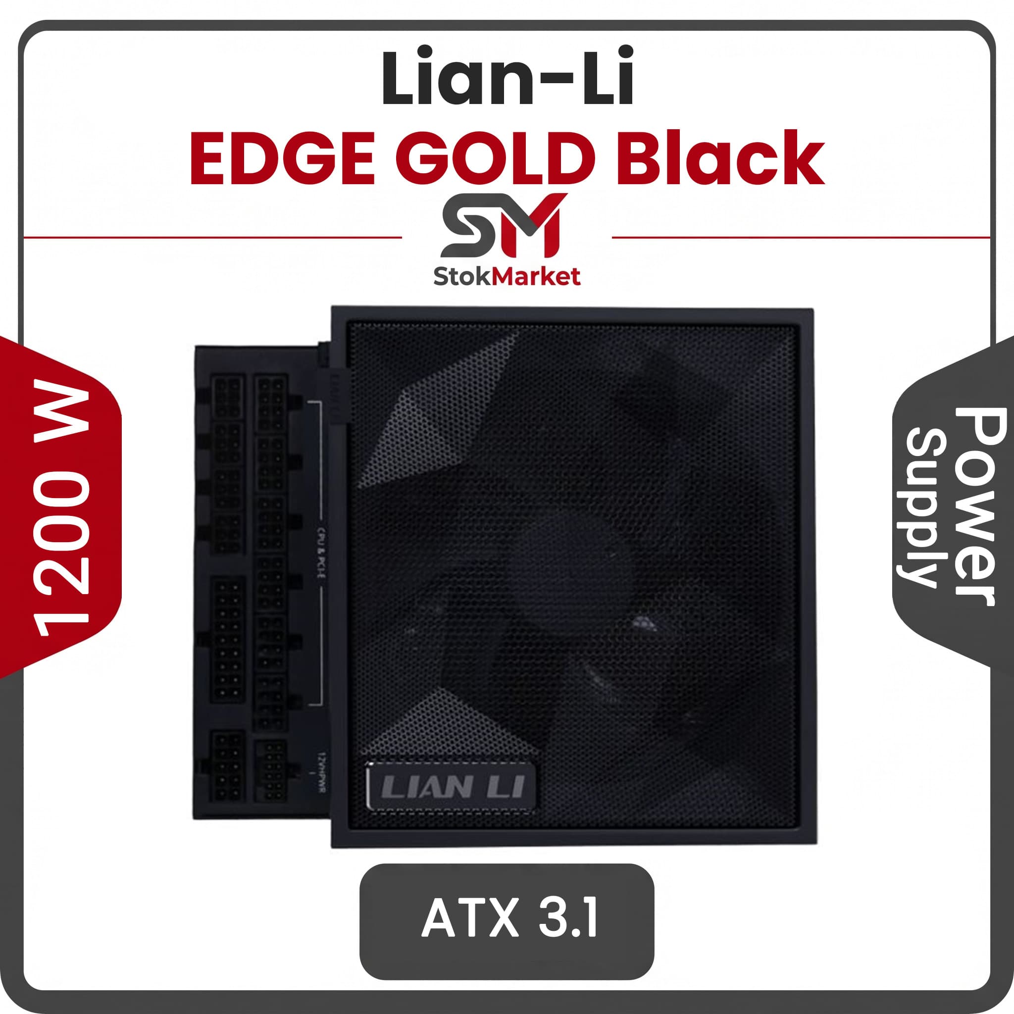 پاور کامپیوتر1200 وات لیان لی مدل EDGE GOLD Black