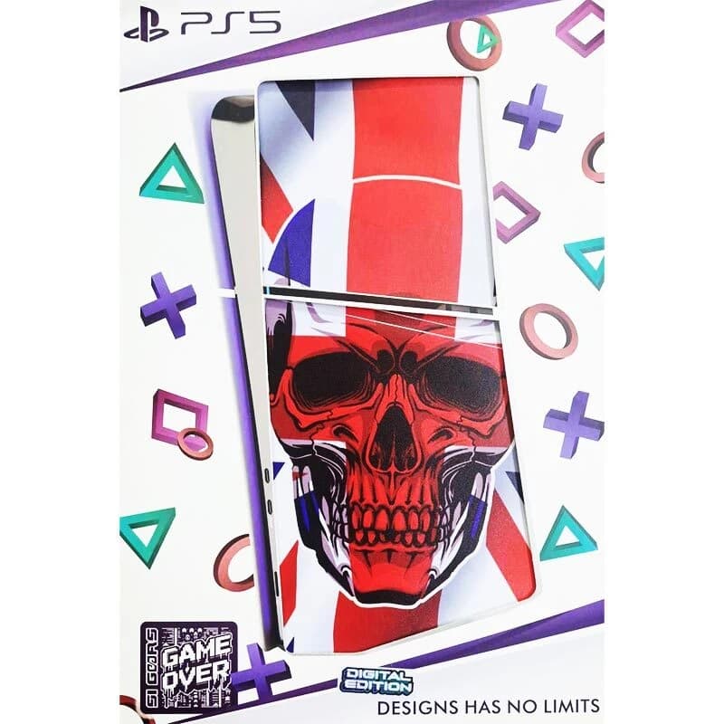 اسکین ps5 slim digital طرح English Skull