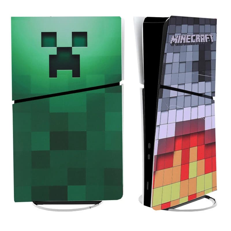 اسکین ps5 slim digital دیجیتال طرح Minecraft