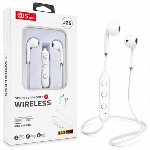 هنذفری بلوتوثی گردنی J26 Wireless Sport Earphones با Hi-Res Audio
