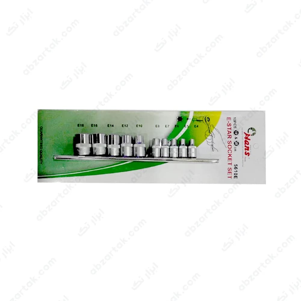 ست ریلی بکس E درایو 1/4 و 3/8 سایز E4-E18 برند هنس — تصویر ۲
