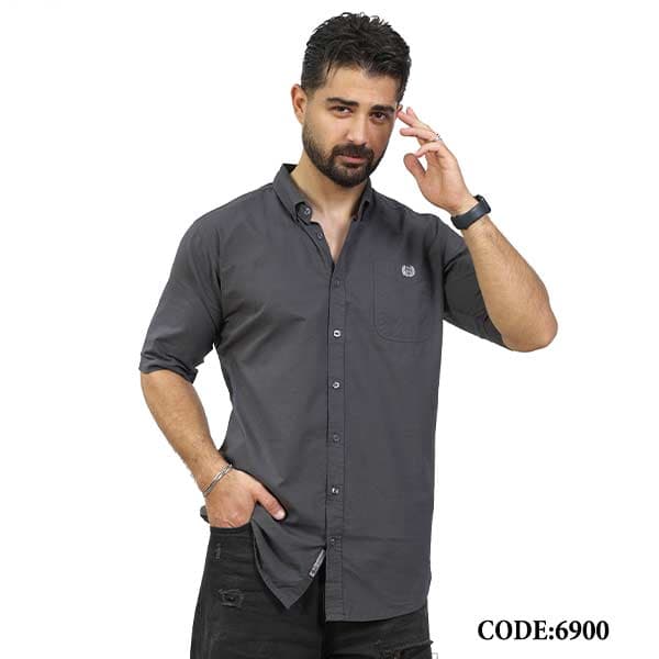 پیراهن لینن آستین کوتاه کد6900