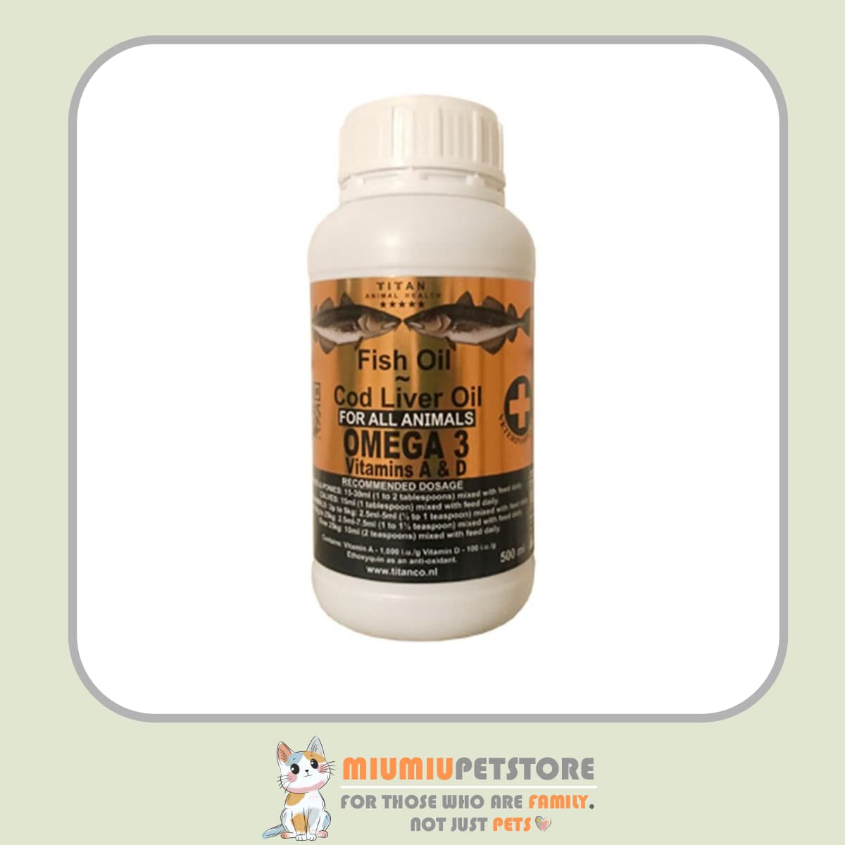 روغن کبد ماهي کاد تيتان 500 ميل