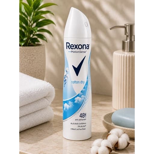 اسپری ضد تعریق زنانه رکسونا مدل Cotton Dry حجم 200 میلیلیتر — تصویر ۵