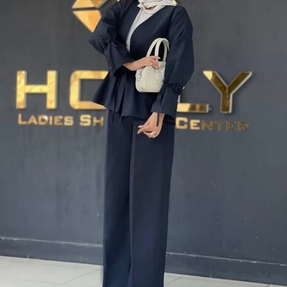 کت شلوار زنانه مدل فرشته پارچه دیپلمات سایزبندی رنگبندی متنوع — تصویر ۶