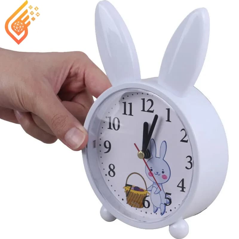 ساعت رومیزی زنگ دار طرح خرگوش HN-298 کد SM064 — تصویر ۶