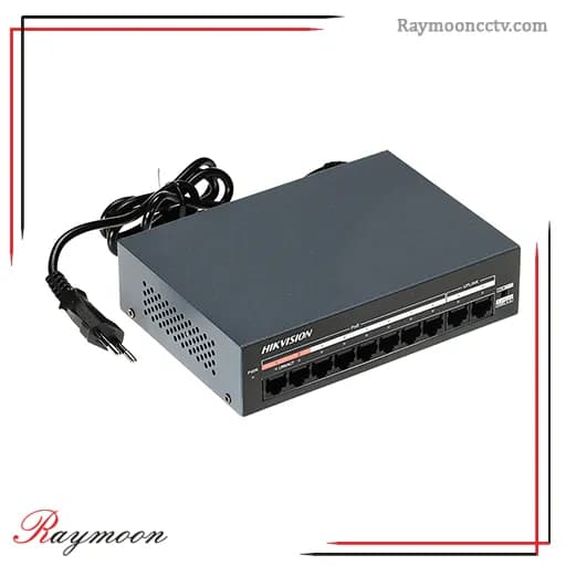 سوئیچ 8 پورت POE هایک ویژن سرعت 10/100 همراه 2 پورت آپلینک مدل DS-XS10-P — تصویر ۳