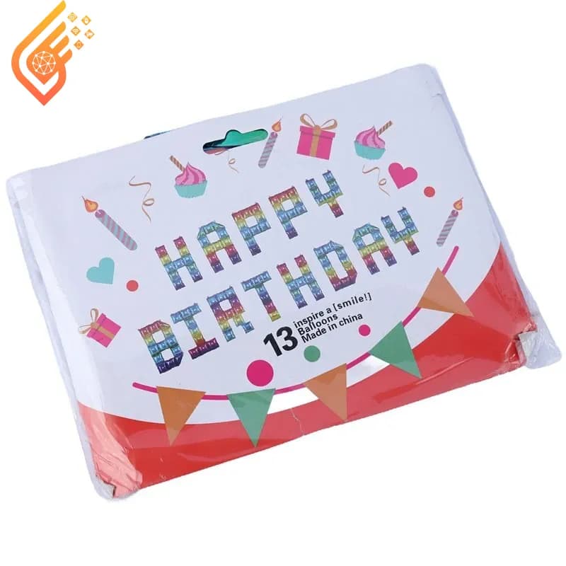 بادکنک فویلی 13 تکه 16 اینچ Happy Birthday — تصویر ۲