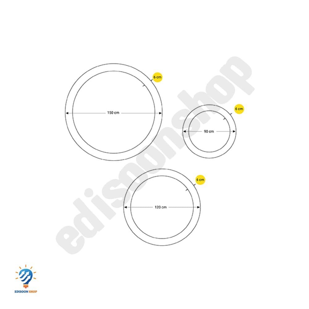چراغ خطی حلقه ای آویز ORBIT اکووات — تصویر ۵